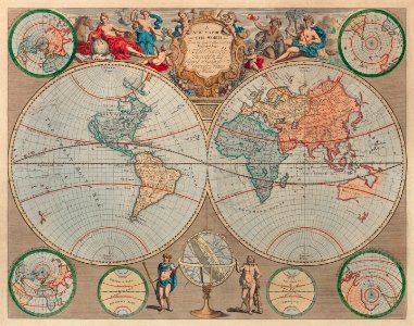 A new map of the world [cartographic material]: from the latest observations (1720) by John Senex.. Free illustration for personal and commercial use.