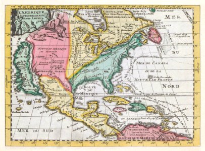 Kaart van Noord-Amerika (1735) from erven J. Ratelband & Co.