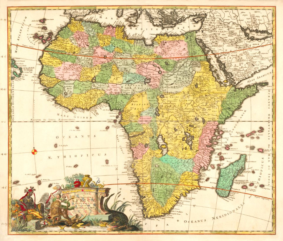 Kaart van Afrika (ca. 1690) by Carel Allard.