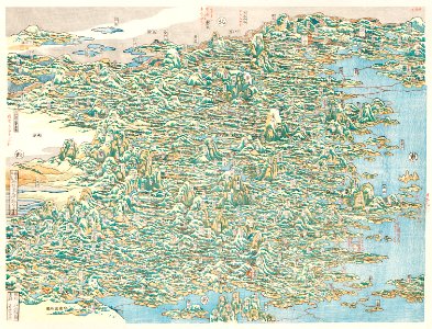 Map of China by Katsushika Hokusai (1760–1849).