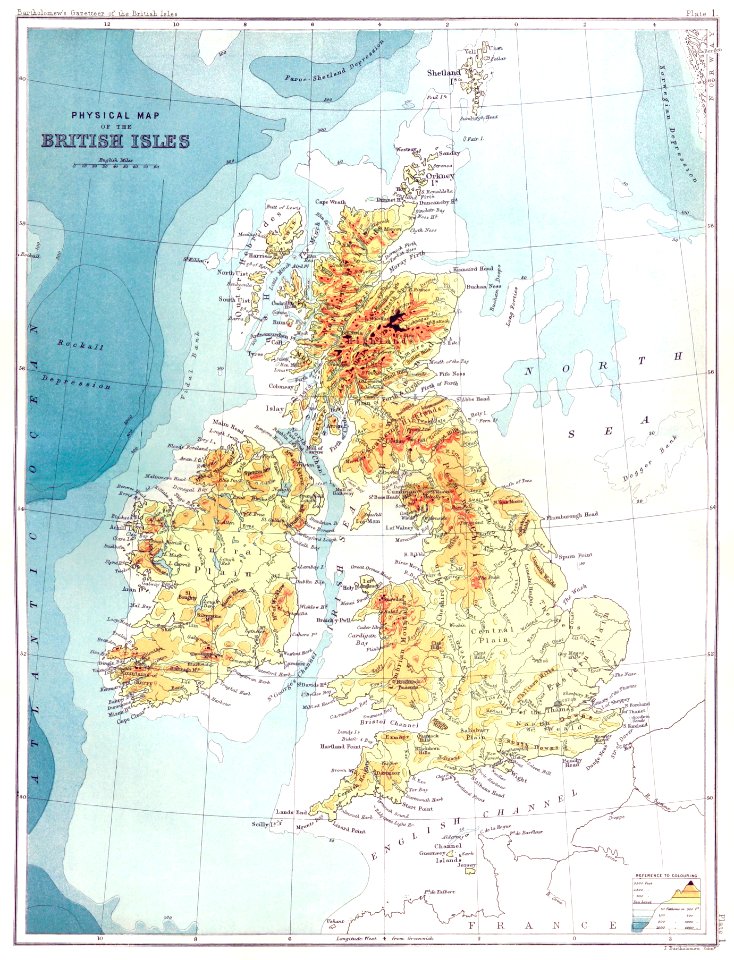 Gazetteer of the British Isles, statistical and topographical (1887) by John Bartholomew.