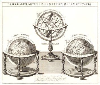 Sphaerarum artificialium typica repraesentatio (1712) from Johann Baptista Homann.. Free illustration for personal and commercial use.