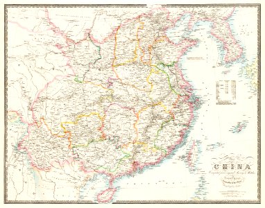 Map of China (1848) by James Wyld.. Free illustration for personal and commercial use.
