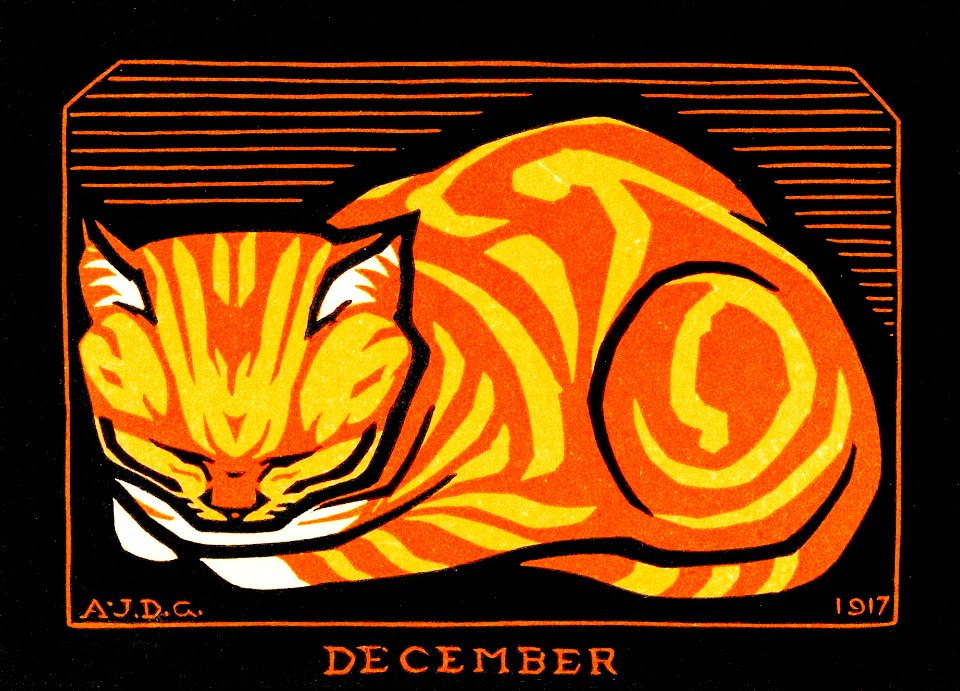 December Cat (1917) by Julie de Graag (1877-1924).