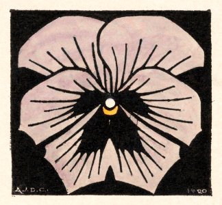 Woodcut flower (1920) by Julie de Graag (1877-1924).