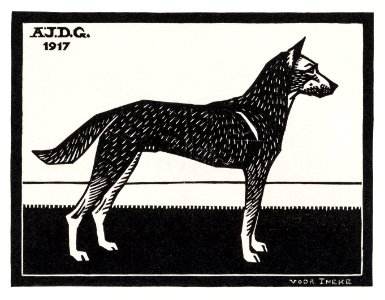 Dog (1917) by Julie de Graag (1877-1924).