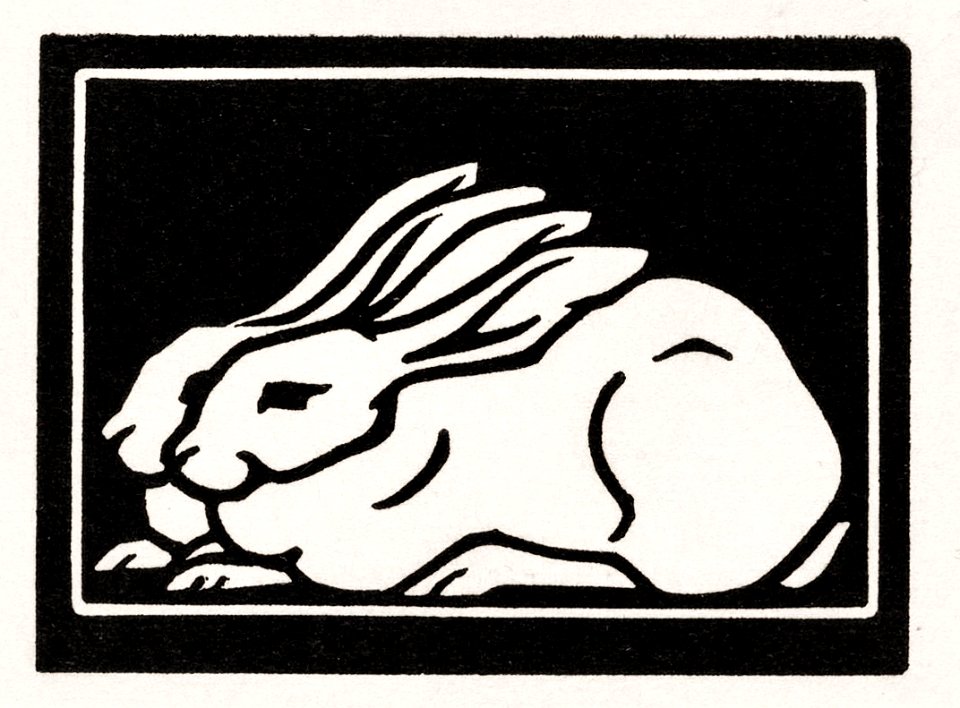 Two rabbits (1923-1924) by Julie de Graag (1877-1924).