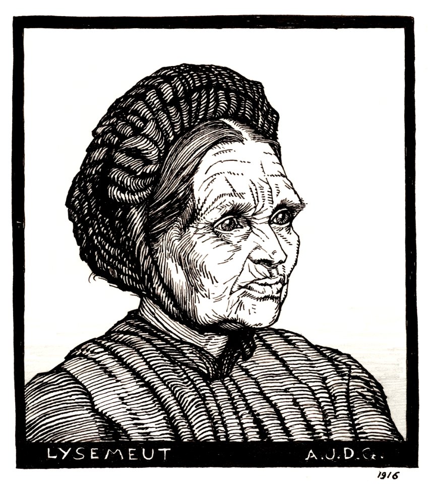 Portrait of Laren farmer's wife named Lysemeut (1916) by Julie de Graag (1877-1924).