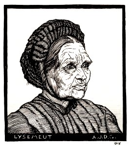 Portrait of Laren farmer's wife named Lysemeut (1916) by Julie de Graag (1877-1924).