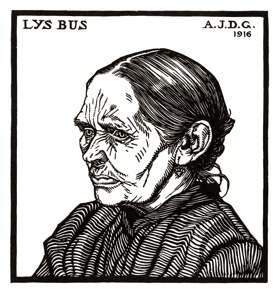 Portrait of Lijs Bus (1916) by Julie de Graag (1877-1924). Digitally enhanced by rawpixel