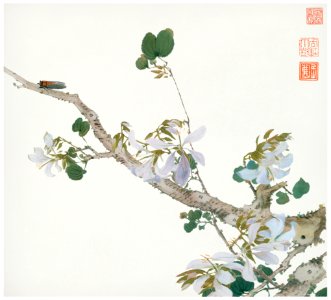 Insects and Flowers (Qing dynasty ca. 1644–1911) by Ju Lian.