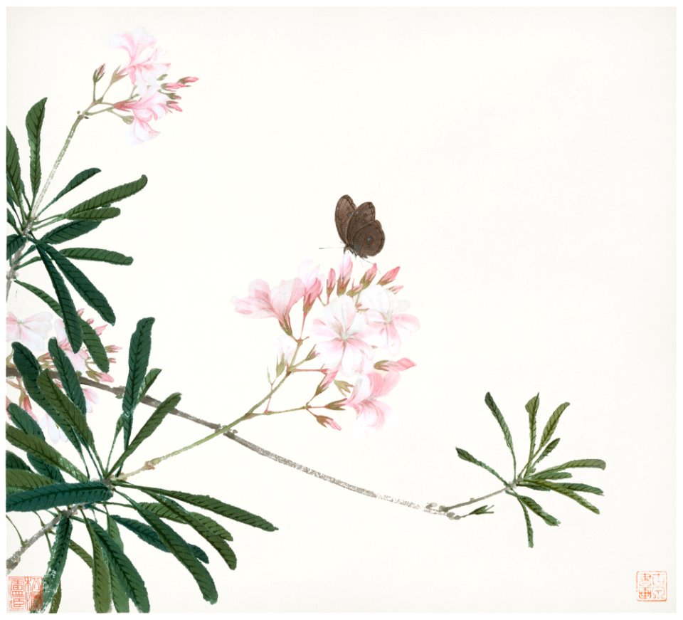 Insects and Flowers (Qing dynasty ca. 1644–1911) by Ju Lian.