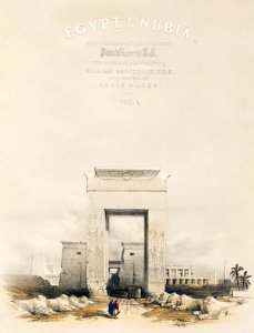 Great gateway leading to the Temple of Karnak Thebes illustration by David Roberts (1796–1864).