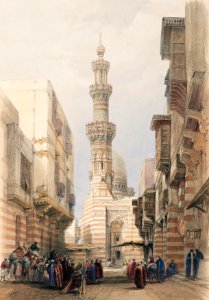 Bullack Cairo illustration by David Roberts (1796–1864).. Free illustration for personal and commercial use.