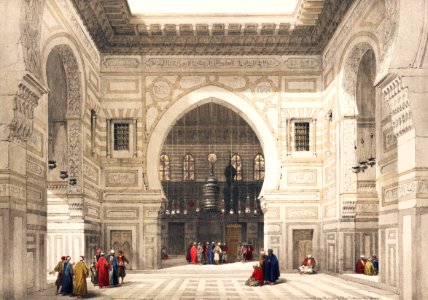Interior of the mosque of the Sultan the Ghoree illustration by David Roberts (1796–1864).