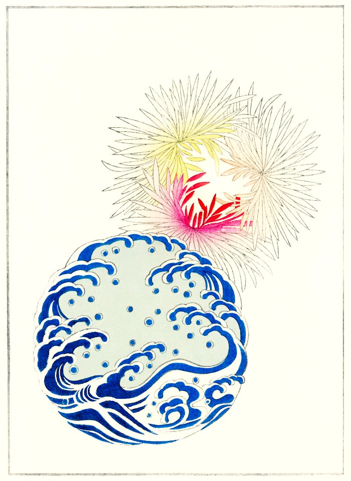 Nature illustration from Bijutsu Sekai (1893-1896) by Watanabe Seitei, a prominent Kacho-ga artist. Digitally enhanced from our own original edition.