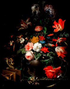 The Overturned Bouquet by Abraham Mignon (1660-1679).