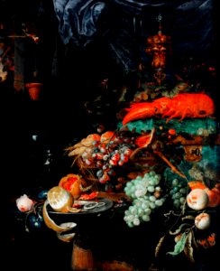 Fruits and lobster by Abraham Mignon (1660-1679).