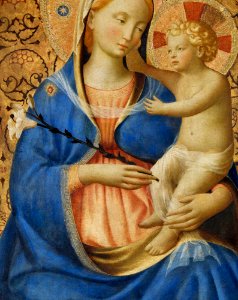 Madonna of Humility (1440) by Fra Angelico.. Free illustration for personal and commercial use.