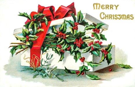 Vintage Christmas Card (1906) by H. I. Robbins Publisher.. Free illustration for personal and commercial use.