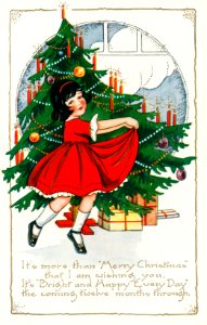 It's more than Merry Christmas that I am wishing you from The Miriam And Ira D. Wallach Division Of Art, Prints and Photographs: Picture Collection published by George C. Whitney Co.. Free illustration for personal and commercial use.