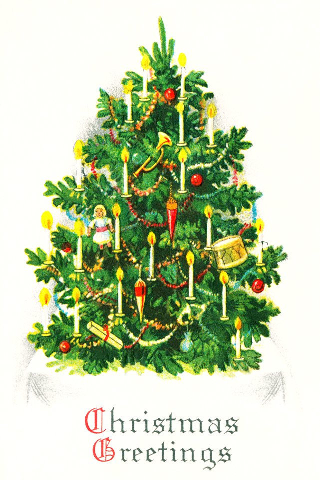 Christmas greetings (1921) from The Miriam And Ira D. Wallach Division Of Art, Prints and Photographs: Picture Collection published by J.P.. Free illustration for personal and commercial use.