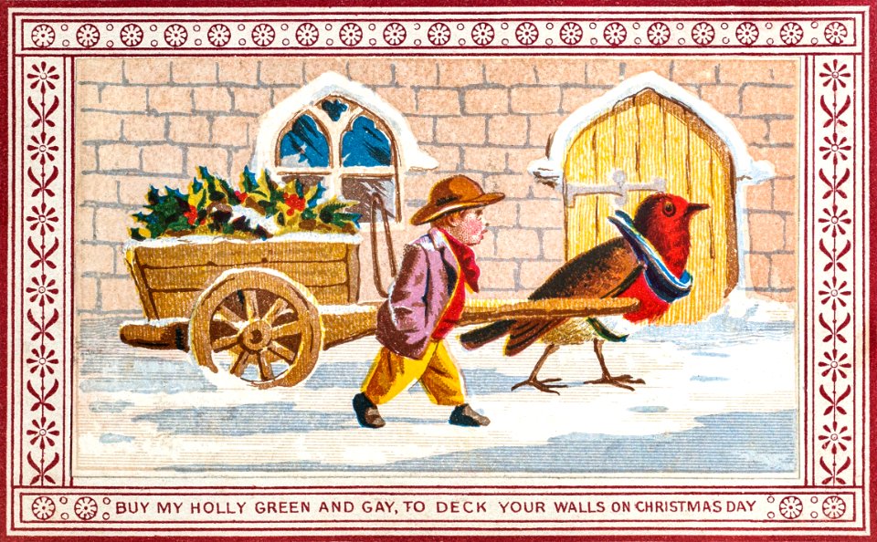Christmas Card (1874) by anonymous.