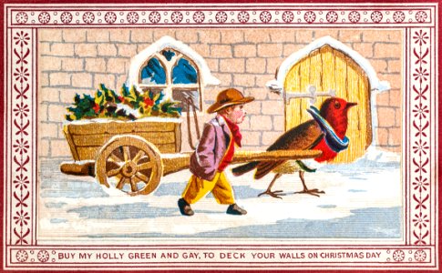 Christmas Card (1874) by anonymous.. Free illustration for personal and commercial use.