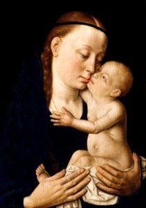 Virgin and Child (ca. 1455–60) by Dieric Bouts.. Free illustration for personal and commercial use.