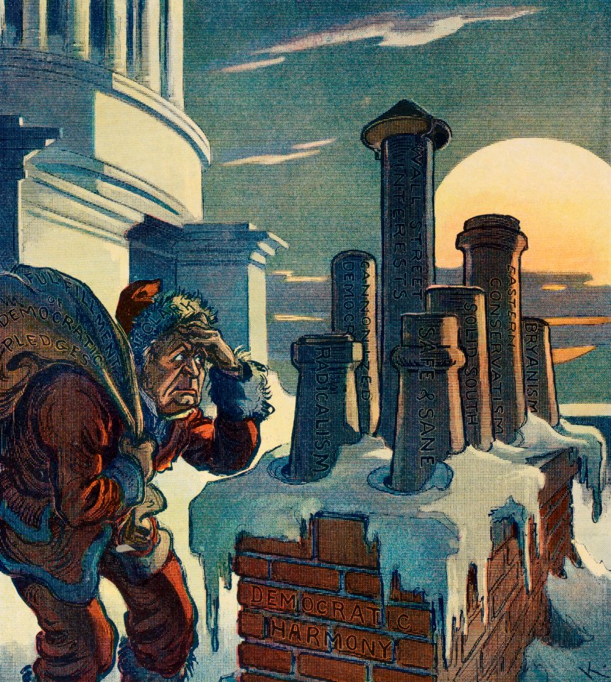 On the Democratic Roof (1910) by J. Ottman Lithographic Company.