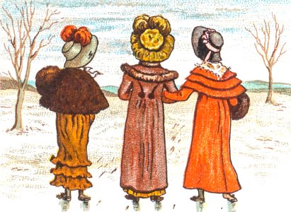 Three Dear Little Friends (1881) by Kate Greenaway.