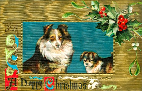 A Happy Christmas Card (1908) from The Miriam and Ira D. Wallach Division of Art, Prints and Photographs.. Free illustration for personal and commercial use.