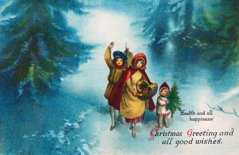 Christmas greeting and all good wishes (1906) from The Miriam And Ira D. Wallach Division Of Art, Prints and Photographs: Picture Collection published by Wolf & Co.