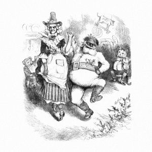 A Merry Christmas (1880) by Thomas Nast.. Free illustration for personal and commercial use.