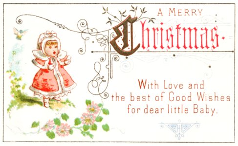 Christmas Card (1877) by anonymous.. Free illustration for personal and commercial use.