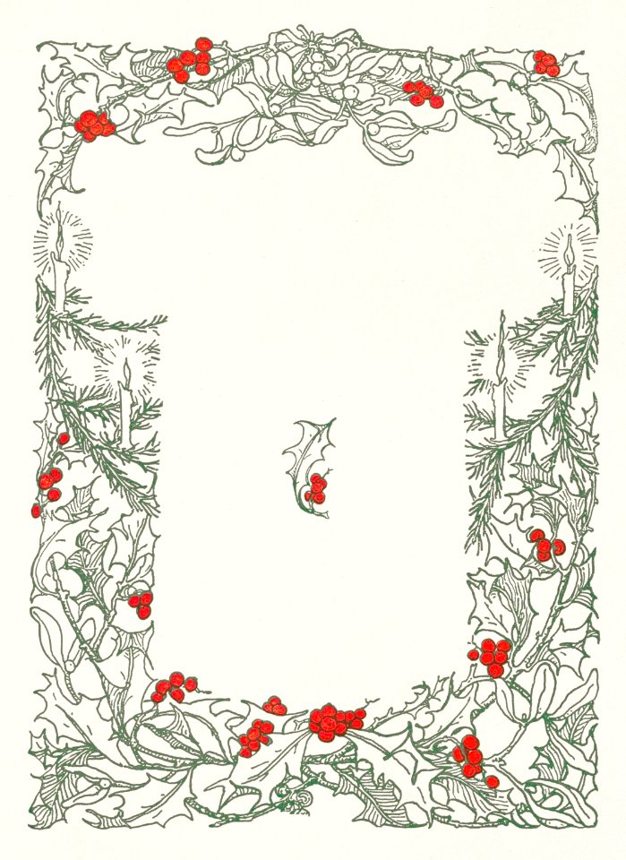 Foliage Frame from The children's book of Christmas (ca. 1911) by J.C. Dier.