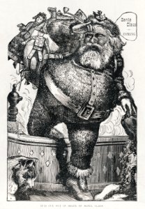 Santa Claus Souvenir Vintage Poster (1913) by Turtle & Co., Publishers.. Free illustration for personal and commercial use.