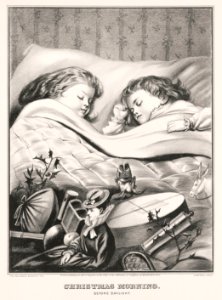 Christmas Morning–Before Daylight (1871) by The Kellogg & Bulkeley Co.. Free illustration for personal and commercial use.