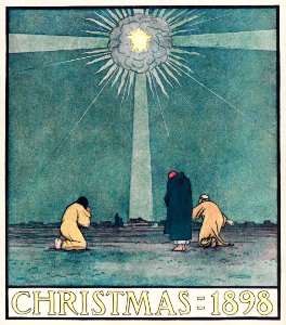 Christmas Poster (1898) by Harvey Ellis.. Free illustration for personal and commercial use.