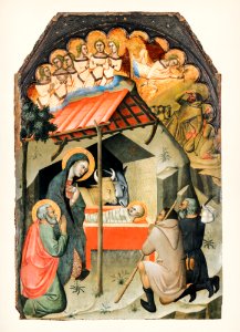 The Adoration of the Shepherds (1374) by Bartolo di Fredi.