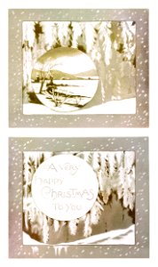 Christmas Card Depicting Winter Scenes (1865–1899) by L. Prang & Co.. Free illustration for personal and commercial use.