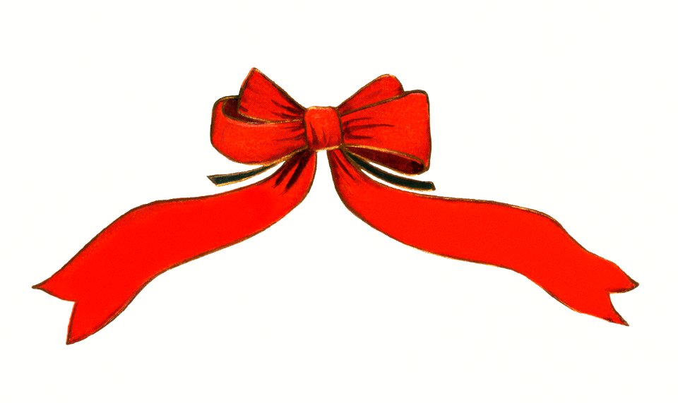 Christmas dinner with a ribbon (1906) from The Buttolph collection of menus.. Free illustration for personal and commercial use.
