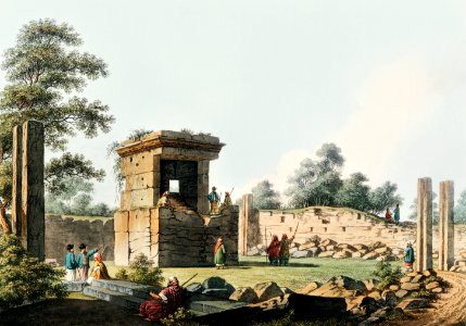 View near Tortosa from Views in the Ottoman Dominions, in Europe, in Asia, and some of the Mediterranean islands (1810) illustrated by Luigi Mayer (1755-1803).