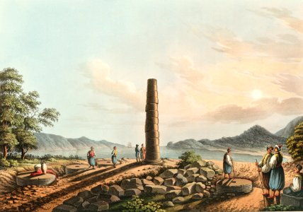 Ruins of the Temple of Juno in Samos from Views in the Ottoman Dominions, in Europe, in Asia, and some of the Mediterranean islands (1810) illustrated by Luigi Mayer (1755-1803).