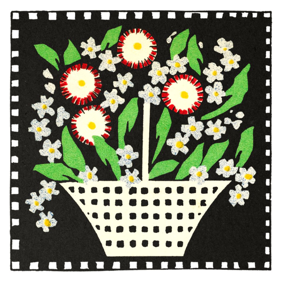 Basket of Flowers (1907) by Leopoldine Kolbe.