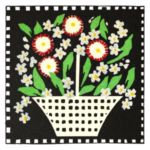 Basket of Flowers (1907) by Leopoldine Kolbe.. Free illustration for personal and commercial use.