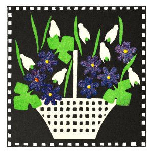 Basket of Flowers (1907) by Leopoldine Kolbe.. Free illustration for personal and commercial use.