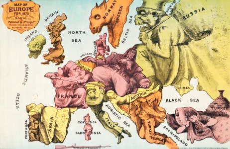 War Map of Europe: As seen through French eyes by Paul Hadol.. Free illustration for personal and commercial use.