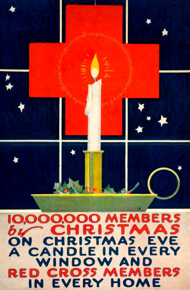 Red Cross Christmas Poster (1971) from Willard and Dorothy Straight Collection.