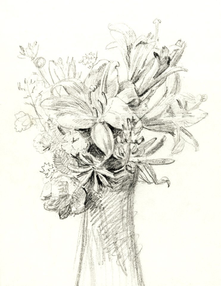 Flowers in a vase by Jean Bernard (1775-1883).